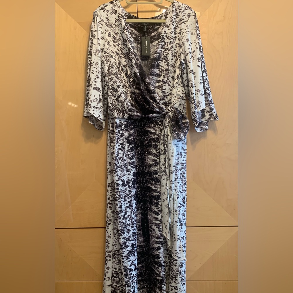 Brand New KENNETH COLE Wrap Front 3/4 Sleeve Dress
